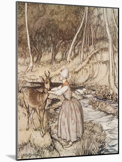 Little Brother and Little Sister, from Little Brother & Little Sister and Other Tales by the Brothe-Arthur Rackham-Mounted Giclee Print