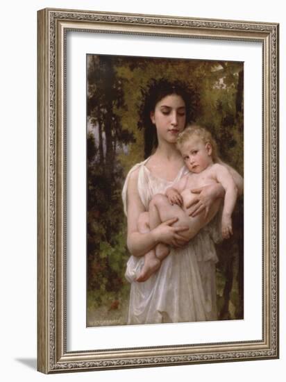 Little Brother-William Adolphe Bouguereau-Framed Art Print