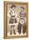 Little Cowboy and Cowgirl in Outfits-null-Framed Stretched Canvas