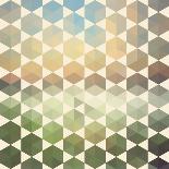 Green Triangle Crystal Seamless-Little_cuckoo-Art Print
