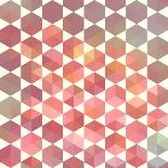 Seamless Texture of Triangles. Illusion Hexagon-Little_cuckoo-Art Print