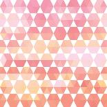 Retro Pattern of Geometric Hexagon Shapes-Little_cuckoo-Art Print