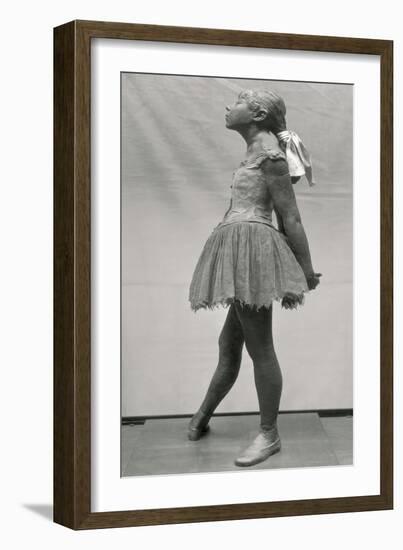 Little Dancer, Aged 14 (Polychrome Bronze, Muslin, Satin and Wood Base)-Edgar Degas-Framed Giclee Print