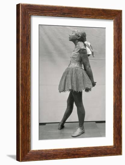 Little Dancer, Aged 14 (Polychrome Bronze, Muslin, Satin and Wood Base)-Edgar Degas-Framed Giclee Print