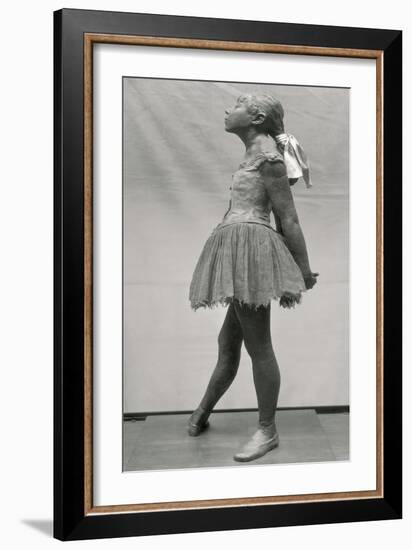 Little Dancer, Aged 14 (Polychrome Bronze, Muslin, Satin and Wood Base)-Edgar Degas-Framed Giclee Print