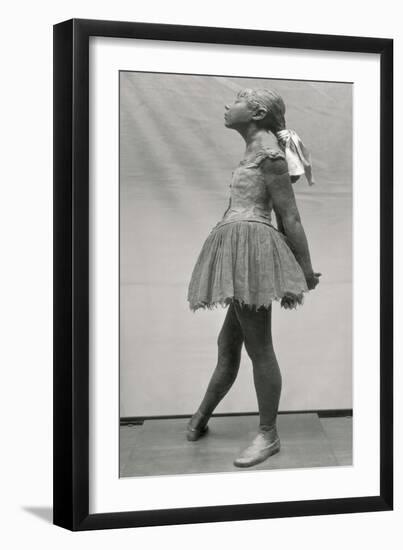 Little Dancer, Aged 14 (Polychrome Bronze, Muslin, Satin and Wood Base)-Edgar Degas-Framed Giclee Print