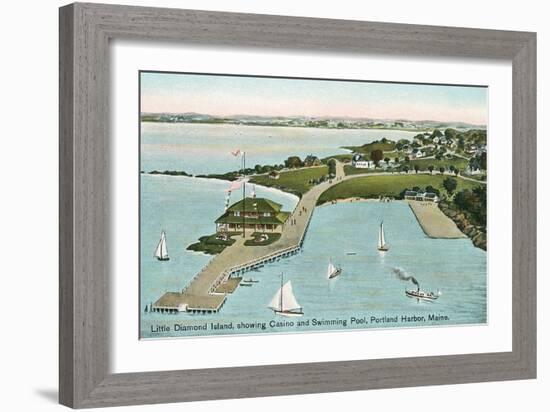 Little Diamond Island, Portland Harbor, Maine-null-Framed Art Print