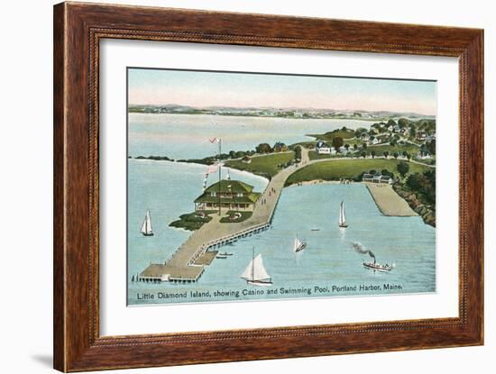 Little Diamond Island, Portland Harbor, Maine-null-Framed Art Print