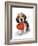 Little Dog with Red Heart-MAKIKO-Framed Giclee Print