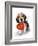 Little Dog with Red Heart-MAKIKO-Framed Giclee Print