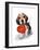 Little Dog with Red Heart-MAKIKO-Framed Giclee Print