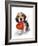 Little Dog with Red Heart-MAKIKO-Framed Giclee Print