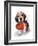 Little Dog with Red Heart-MAKIKO-Framed Giclee Print