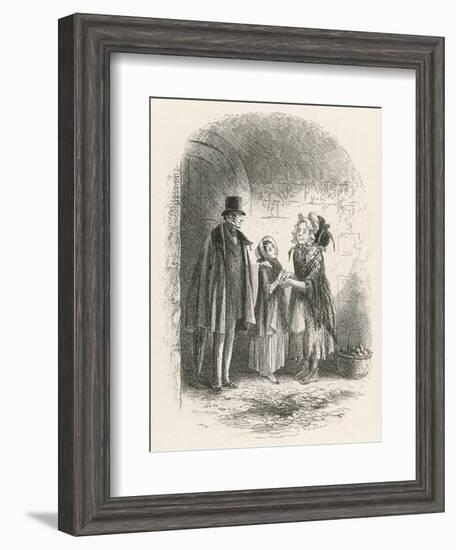 Little Dorrit and Little Mother-null-Framed Art Print