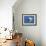 Little egret fishing in a flooded saltmarsh creek, UK-Nick Upton-Framed Photographic Print displayed on a wall