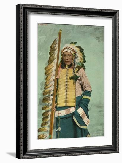 Little Elk, Plains Indian-null-Framed Art Print