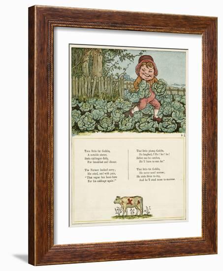 Little Fat Goblin Stealing Cabbages-Kate Greenaway-Framed Photographic Print