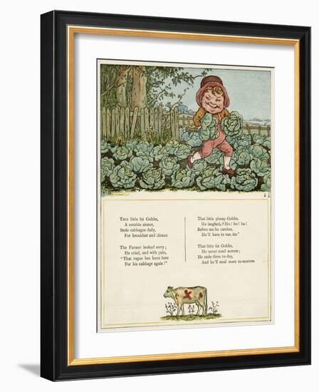 Little Fat Goblin Stealing Cabbages-Kate Greenaway-Framed Photographic Print