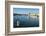 Little Ferries on the River Danube in Front of the Panorama of Pest, Budapest, Hungary, Europe-Michael Runkel-Framed Photographic Print