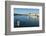 Little Ferries on the River Danube in Front of the Panorama of Pest, Budapest, Hungary, Europe-Michael Runkel-Framed Photographic Print