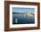 Little Ferries on the River Danube in Front of the Panorama of Pest, Budapest, Hungary, Europe-Michael Runkel-Framed Photographic Print