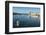 Little Ferries on the River Danube in Front of the Panorama of Pest, Budapest, Hungary, Europe-Michael Runkel-Framed Photographic Print