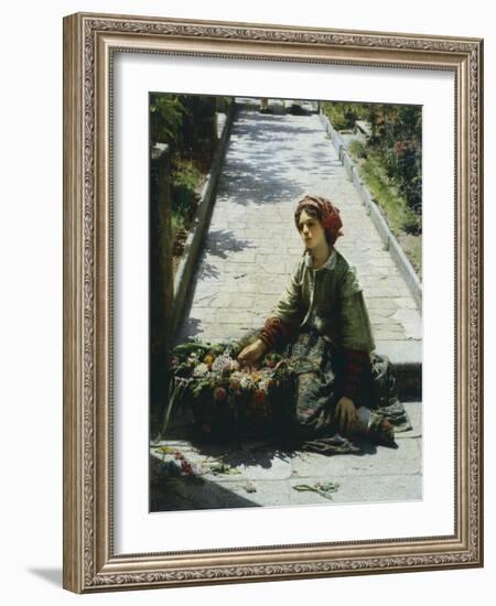 Little Flower Girl, 1862-Filippo Carcano-Framed Giclee Print