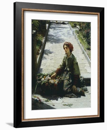 Little Flower Girl, 1862-Filippo Carcano-Framed Giclee Print