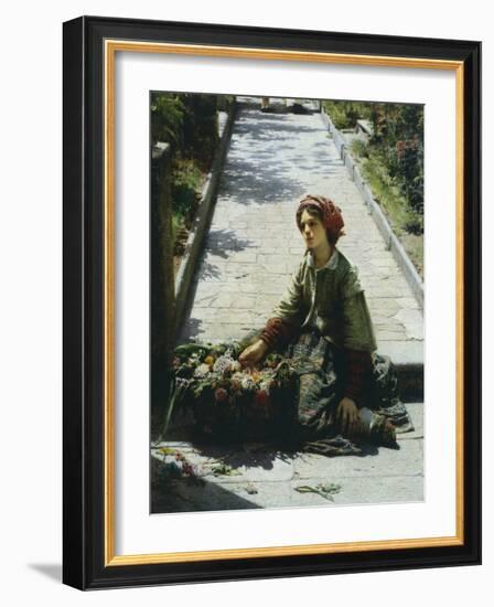 Little Flower Girl, 1862-Filippo Carcano-Framed Giclee Print