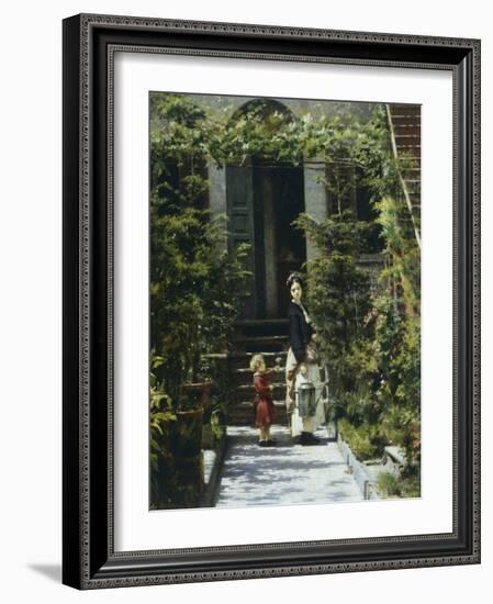 Little Flower Girl, 1862-Filippo Carcano-Framed Giclee Print