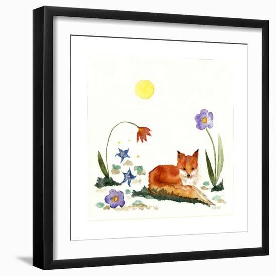 Little Fox in the Garden-Wyanne-Framed Giclee Print