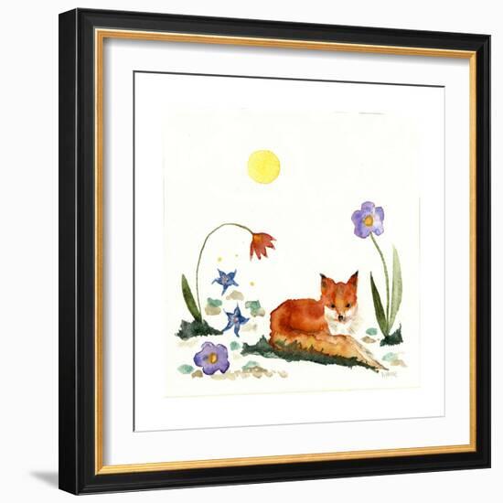 Little Fox in the Garden-Wyanne-Framed Giclee Print