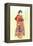 Little Geisha with Mickey Mouse Fan-null-Framed Stretched Canvas
