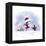 Little Girl and Penguin 2-MAKIKO-Framed Premier Image Canvas