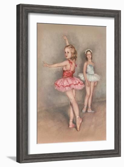 Little Girl Ballerinas-null-Framed Art Print