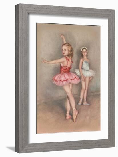 Little Girl Ballerinas-null-Framed Art Print