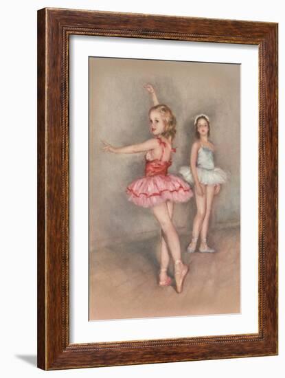 Little Girl Ballerinas-null-Framed Art Print