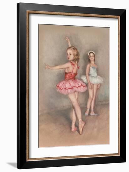 Little Girl Ballerinas-null-Framed Art Print