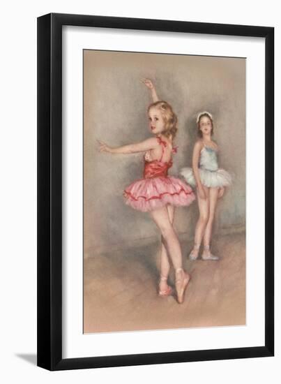 Little Girl Ballerinas-null-Framed Art Print