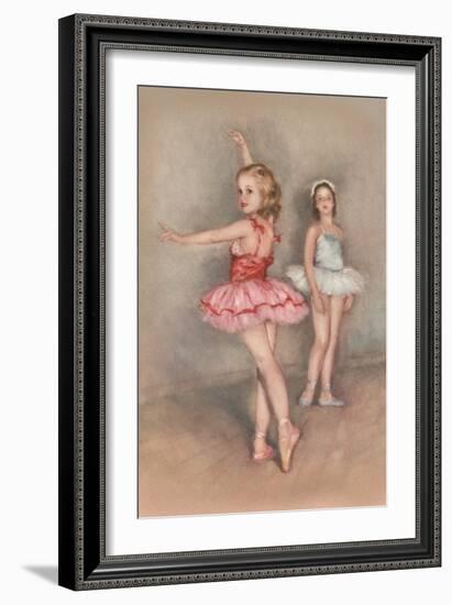 Little Girl Ballerinas-null-Framed Art Print