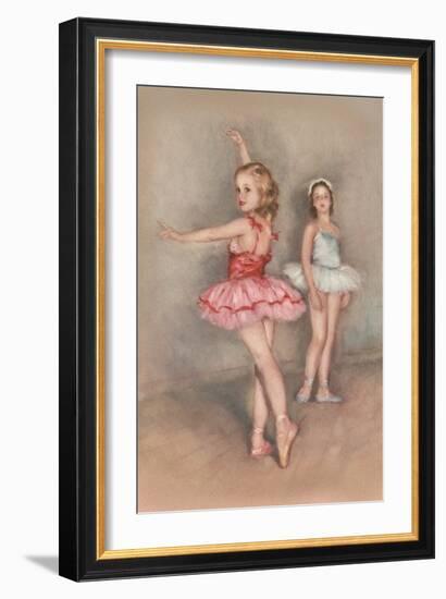 Little Girl Ballerinas-null-Framed Art Print