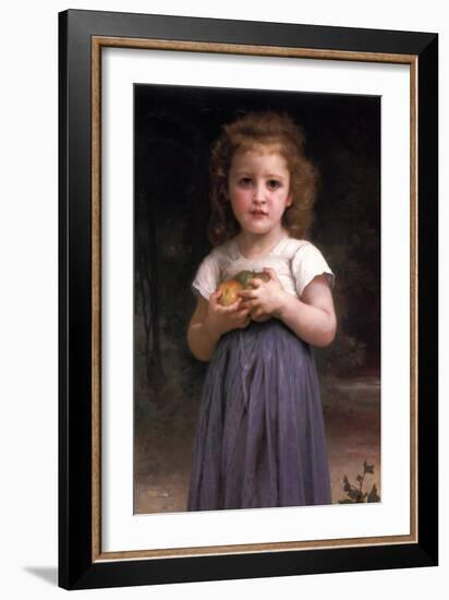 Little Girl Holding Apples in Her Hands-William Adolphe Bouguereau-Framed Art Print