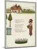 Little Girl in Front of Her House-Kate Greenaway-Mounted Art Print