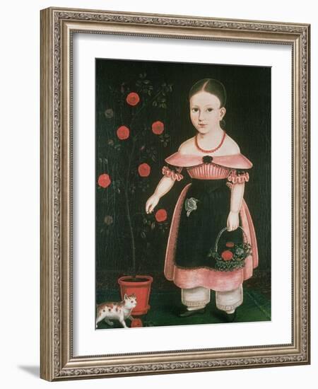 Little Girl in Lavender-John Bradley-Framed Giclee Print