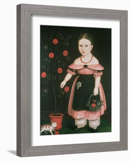 Little Girl in Lavender-John Bradley-Framed Giclee Print