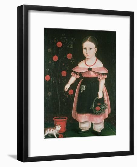 Little Girl in Lavender-John Bradley-Framed Giclee Print