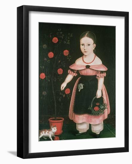 Little Girl in Lavender-John Bradley-Framed Giclee Print