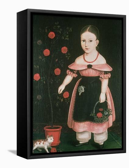 Little Girl in Lavender-John Bradley-Framed Premier Image Canvas