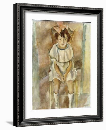 Little Girl in Pink, 1926-Jules Pascin-Framed Giclee Print