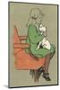 Little Girl is Licked Under the Chin by Her Affectionate White Puppy-Cecil Aldin-Mounted Photographic Print